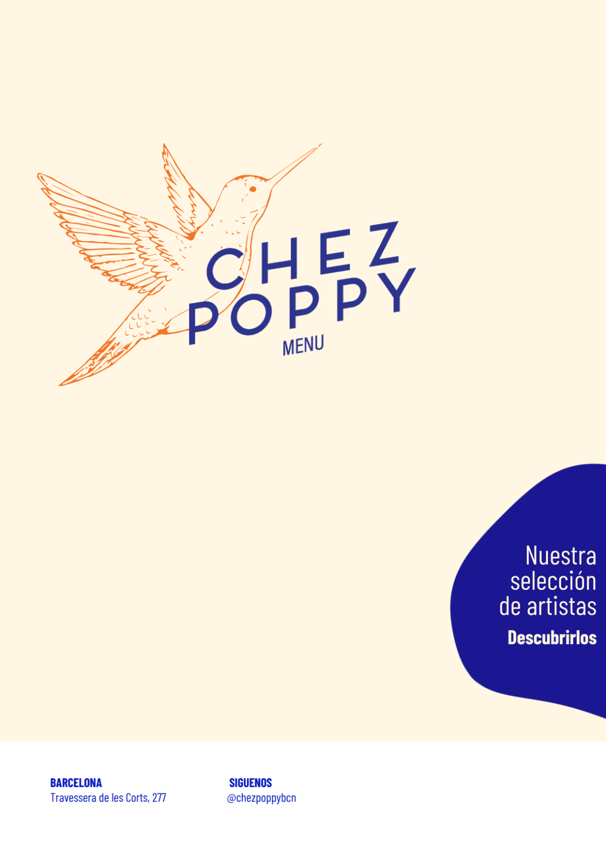 Chez Poppy menu