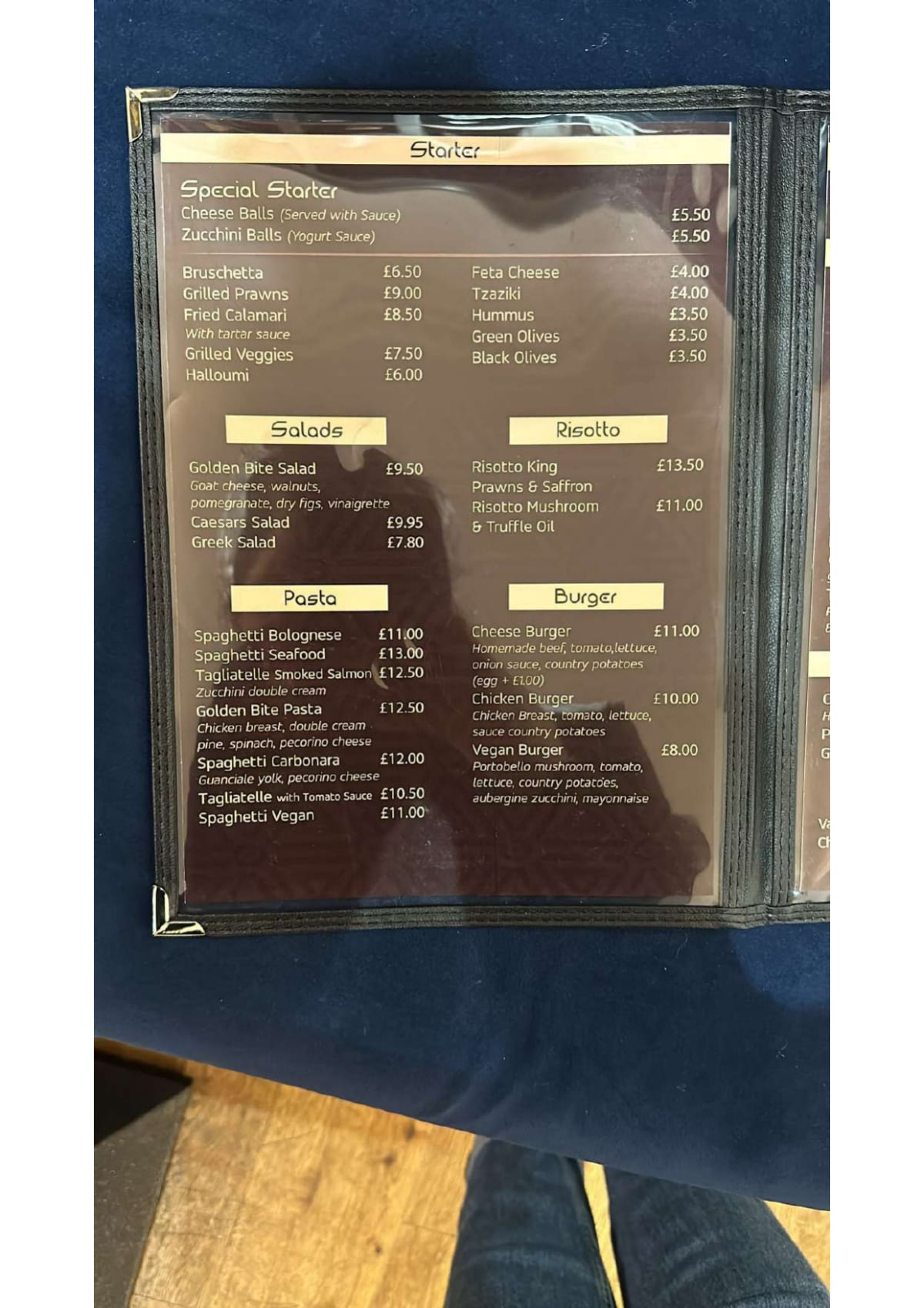 Menu 2024 Golden Bite in London TheFork