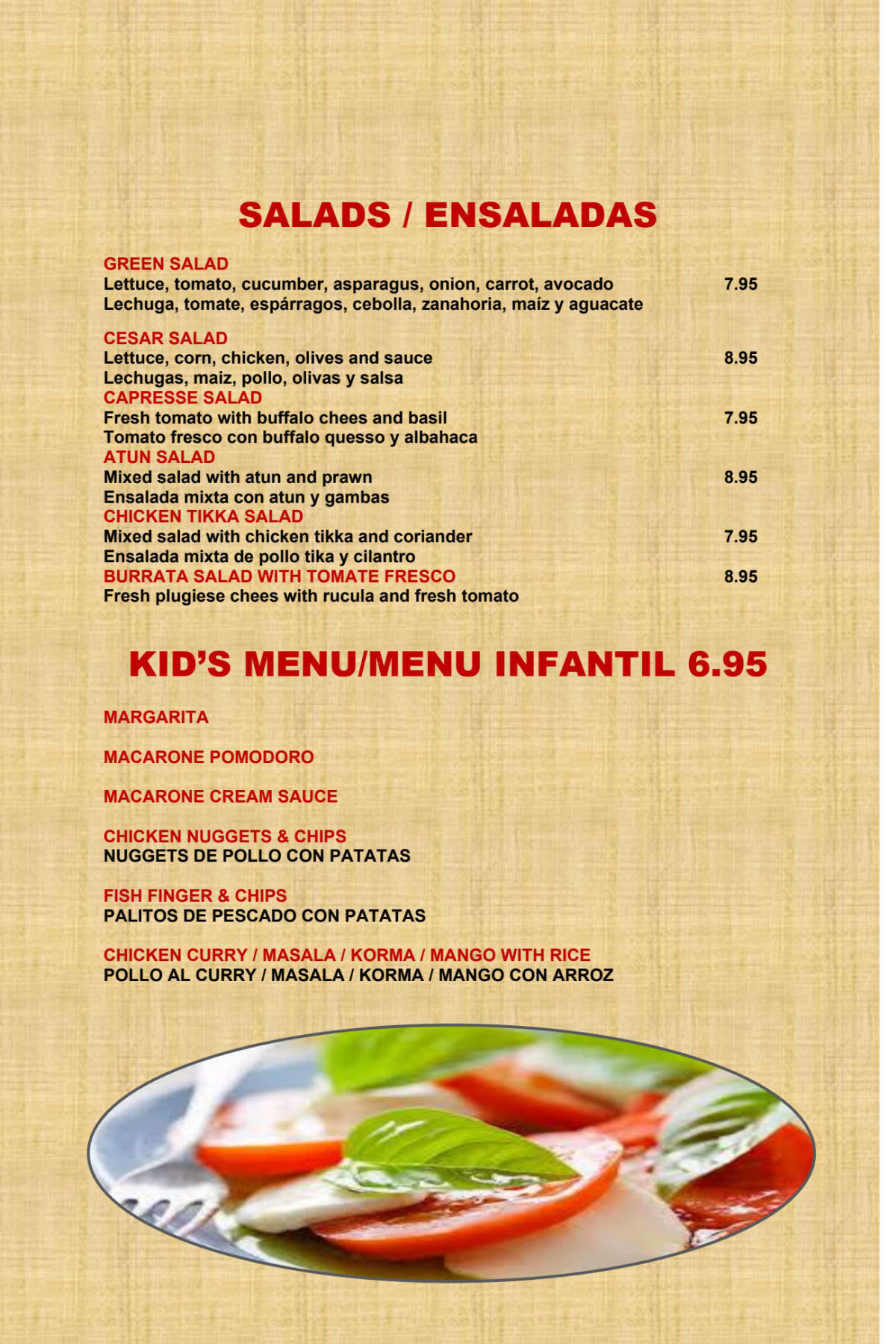 Menu 2024 Basil Restaurante Indio e Italiano in Benalmadena TheFork