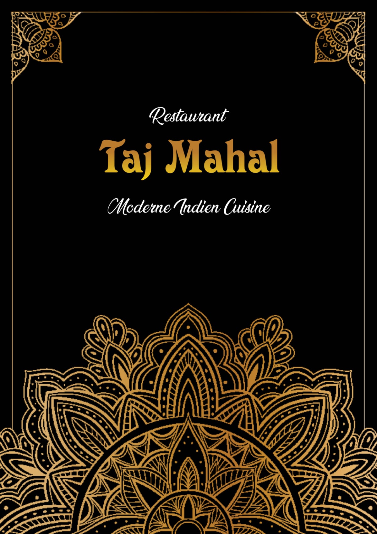 TAJ MAHAL PARIS menu