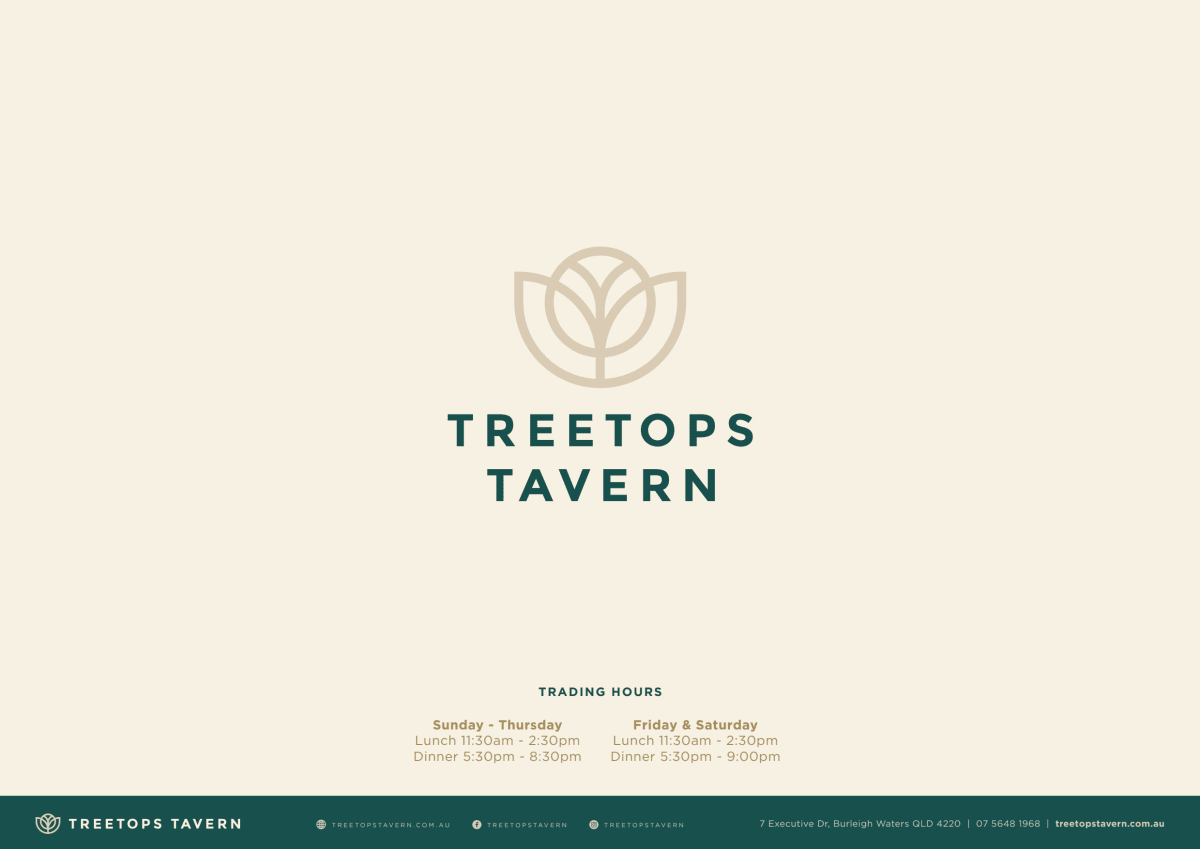 Carte et Menus 2024 Treetops Tavern à Burleigh Waters TheFork