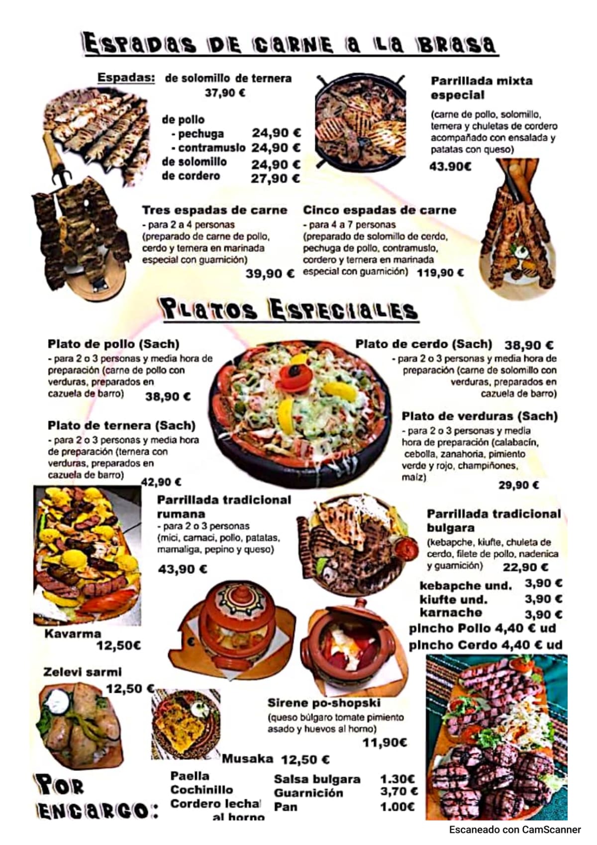 Gabri menu