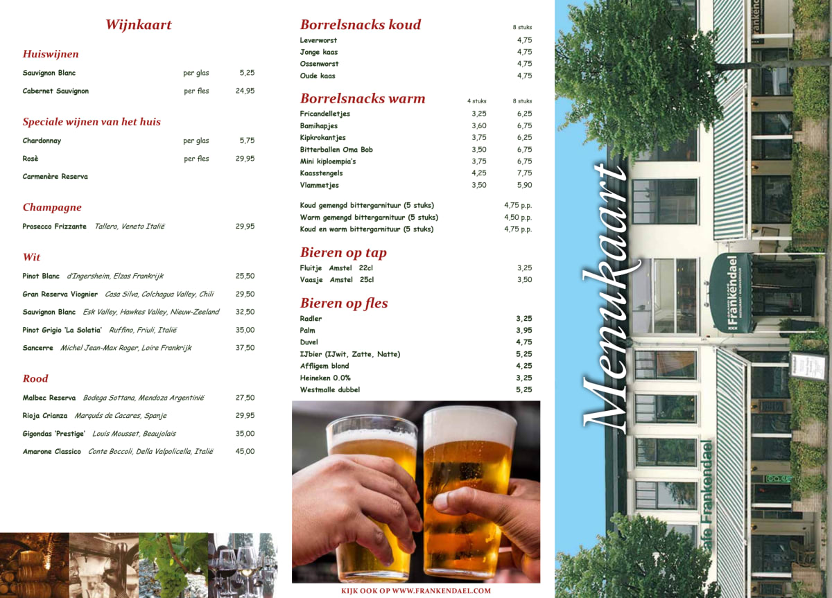 Grand Cafe Frankendael menu