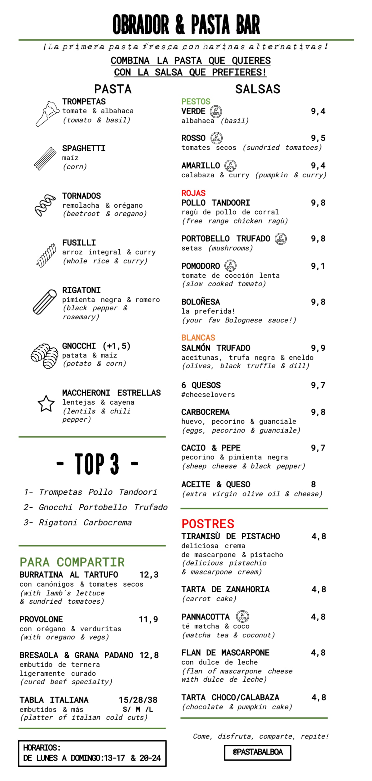Men Completo E Carta 2023 Pasta Balboa A Madrid TheFork