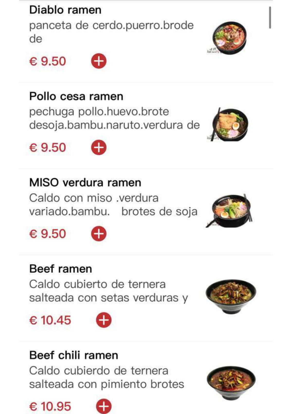 Nuo Sushi & Ramen menu