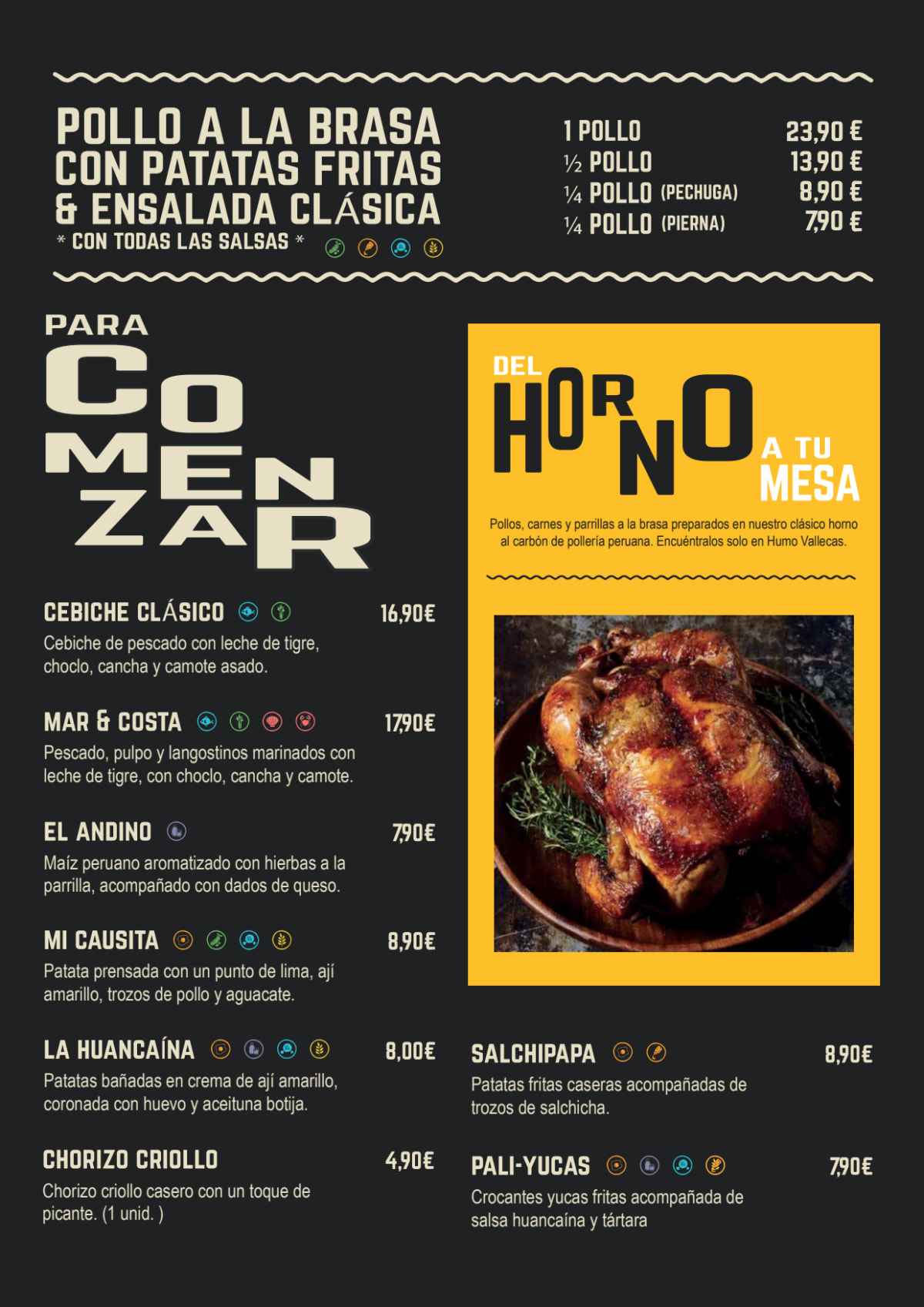 Humo Vallecas menu