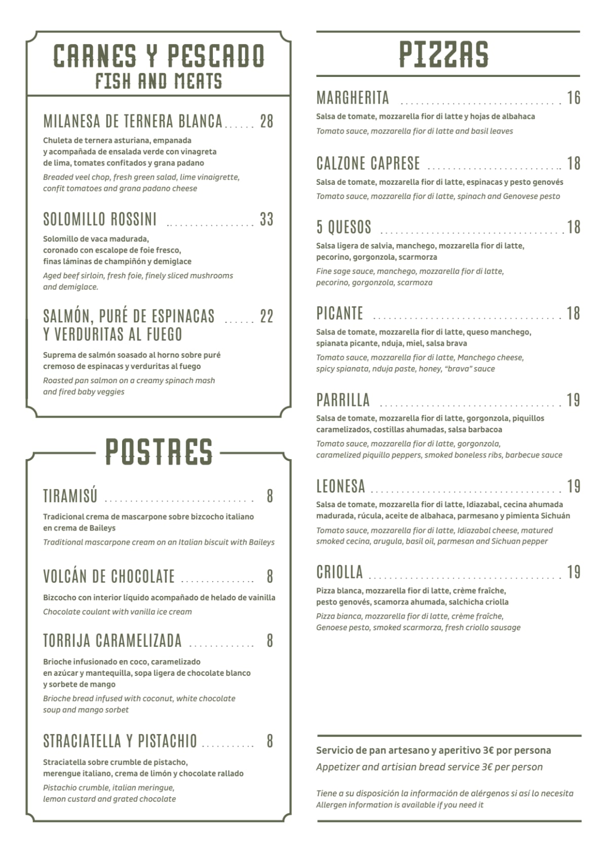 Pizzeria Planta 9 CR7 menu