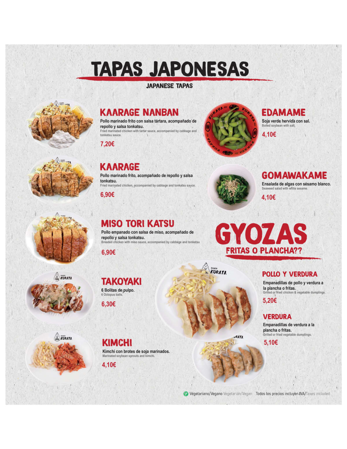 Kuraya menu