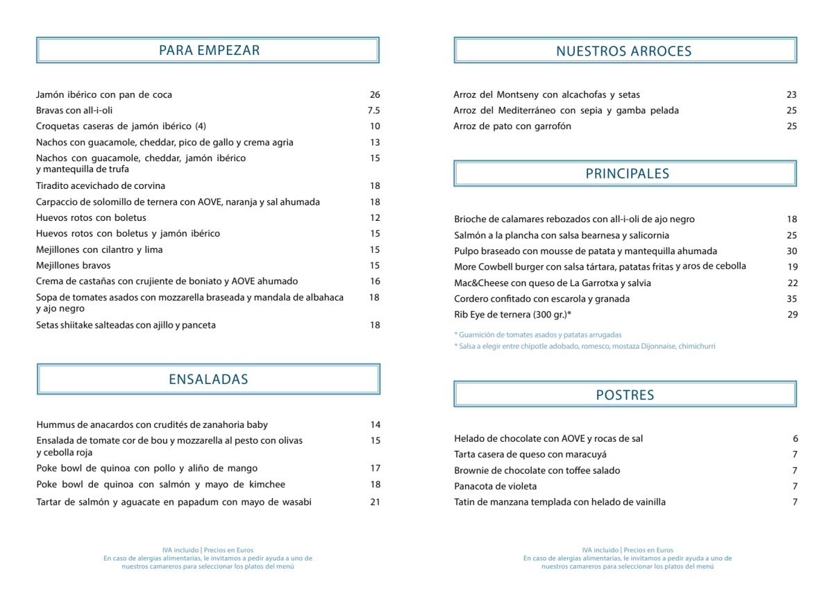 Rumbo Bar & Eatery menu