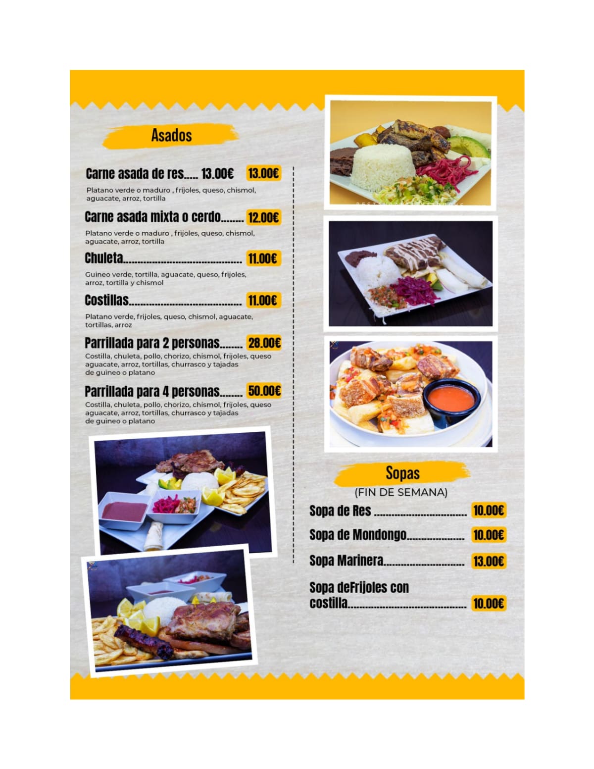 Xatruch's - Alejandro Sánchez menu