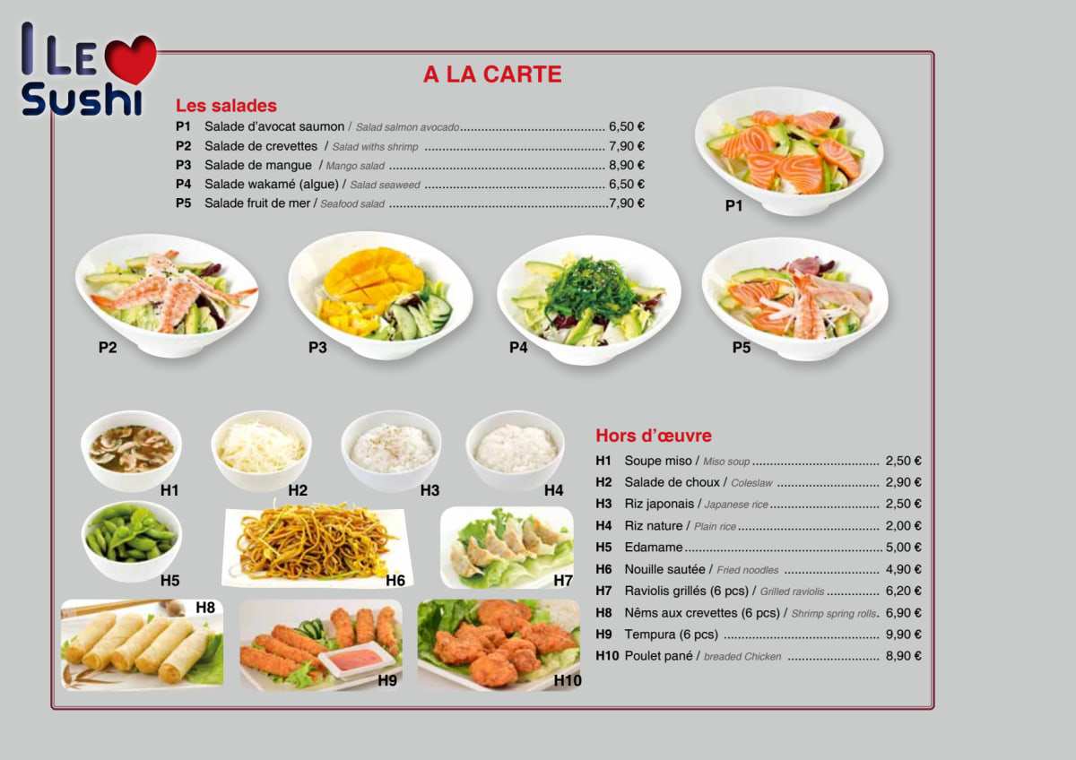 Ile Sushi menu