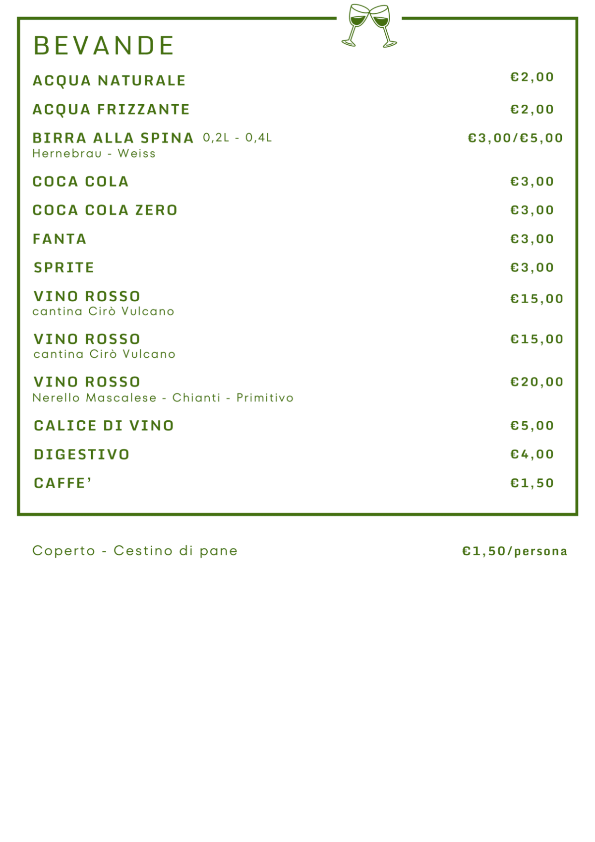 Sfilo menu