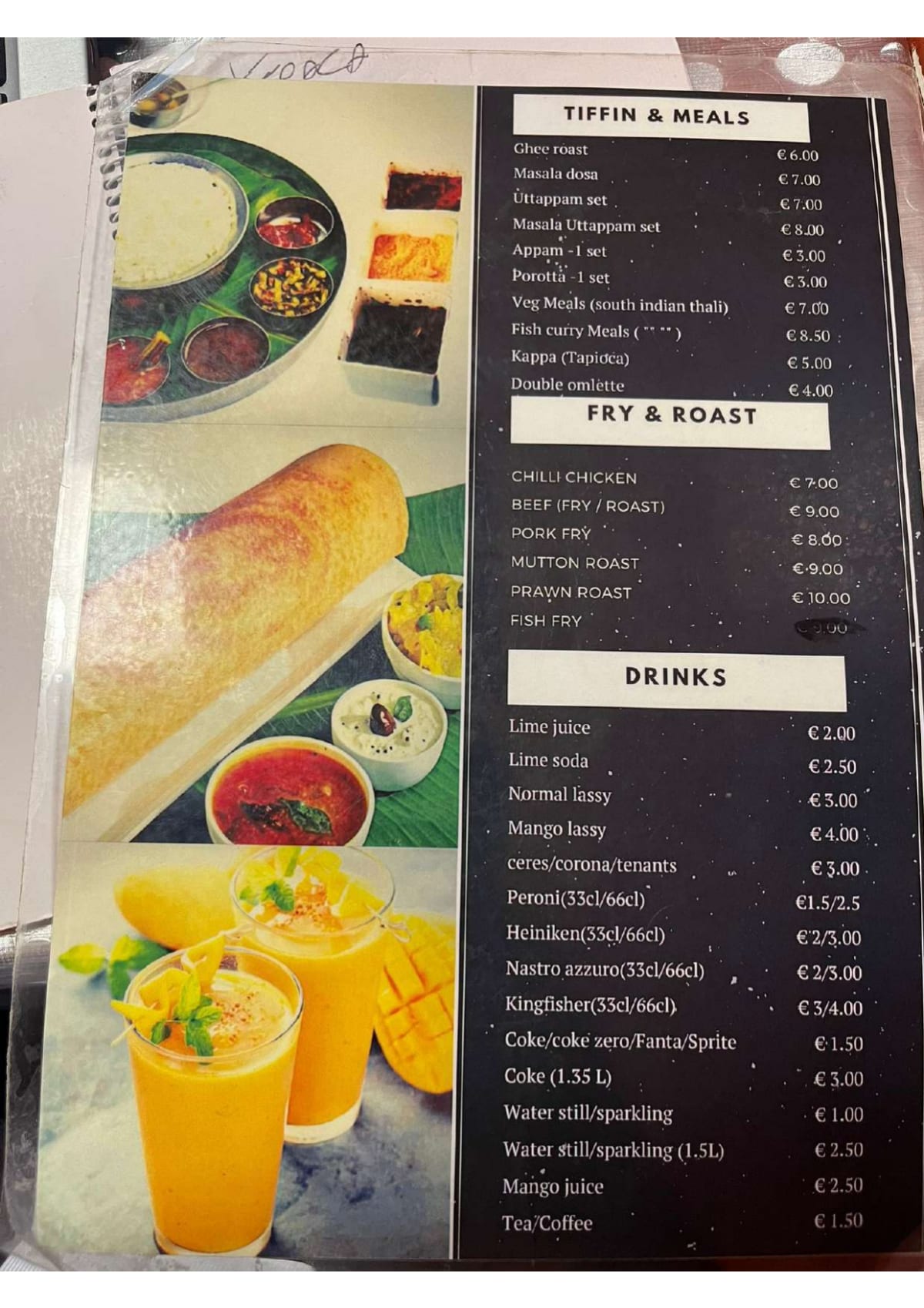 Kerala menu