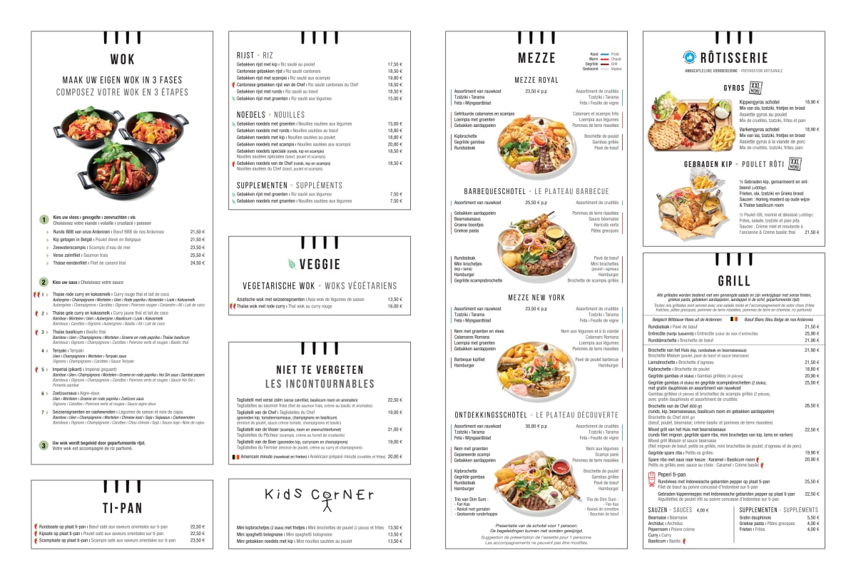 La Petite Fourchette menu