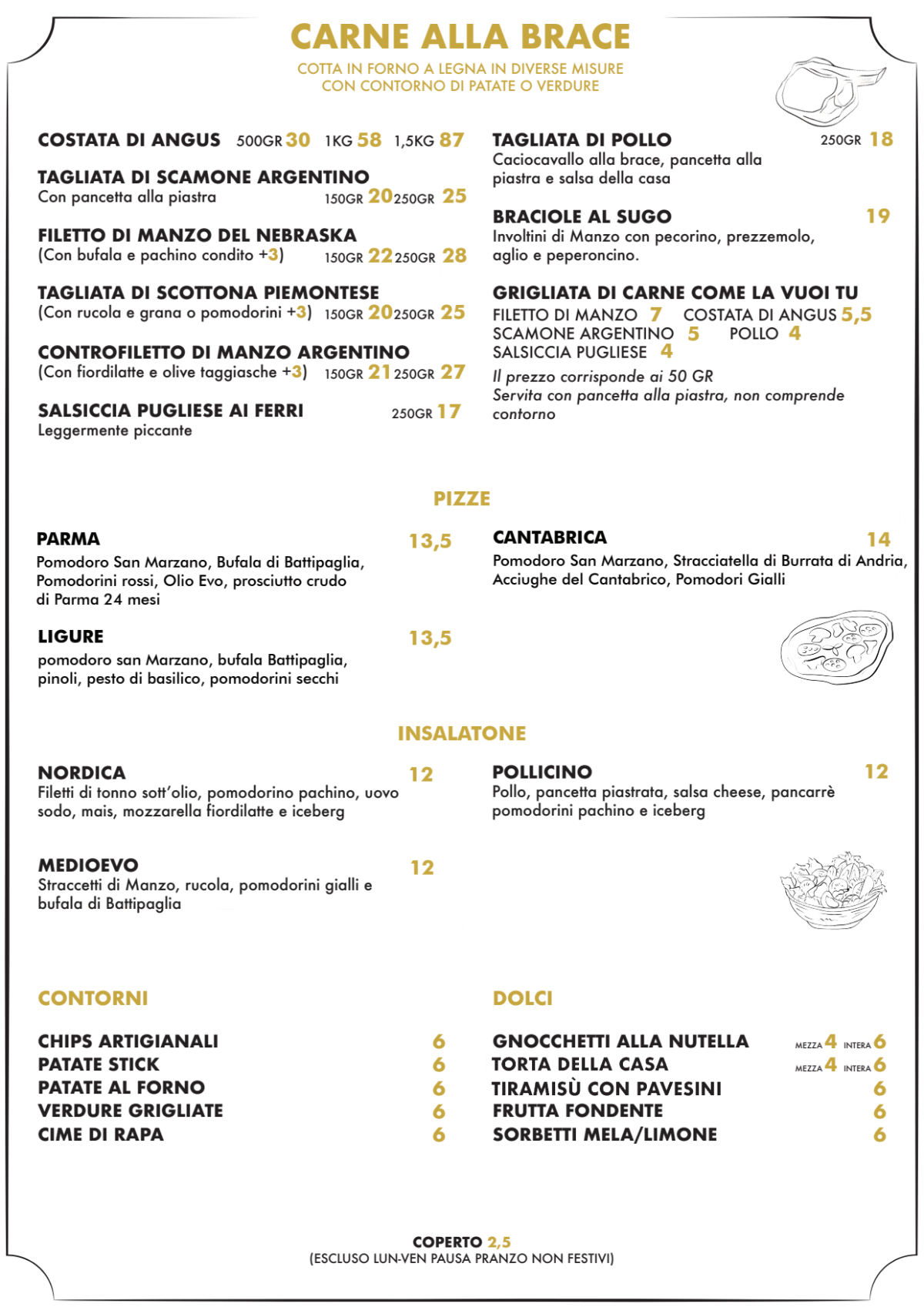 La Muccaccia menu