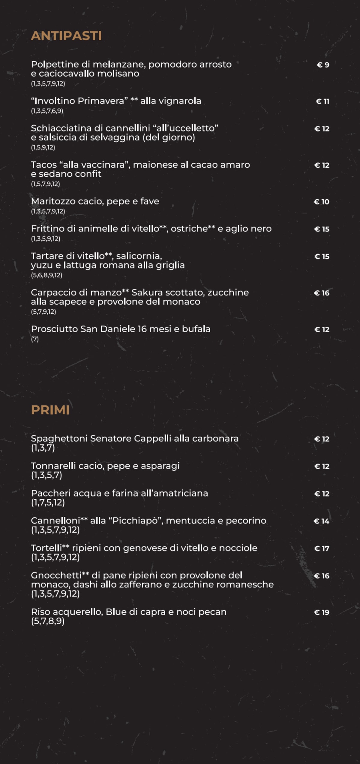Il Forchettone menu
