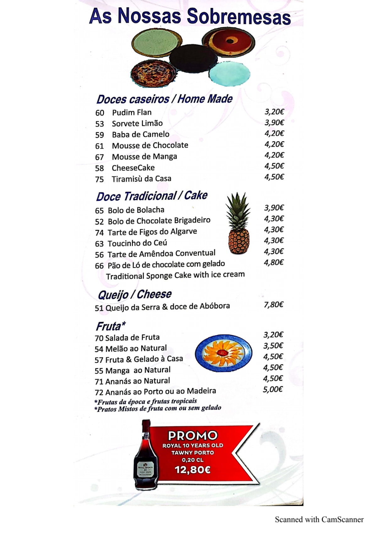 Santa Marta Marisqueira menu