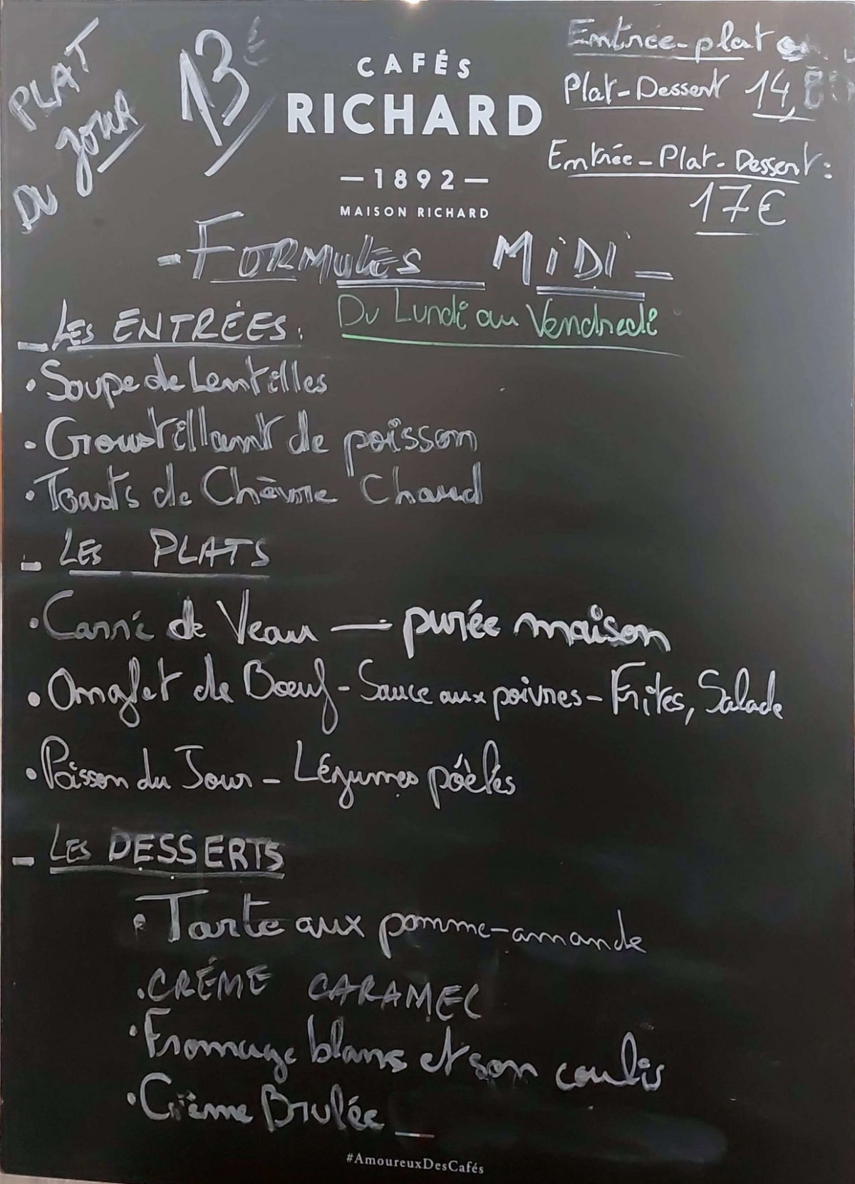 Menu 2024 Cafè Larousse in Paris TheFork