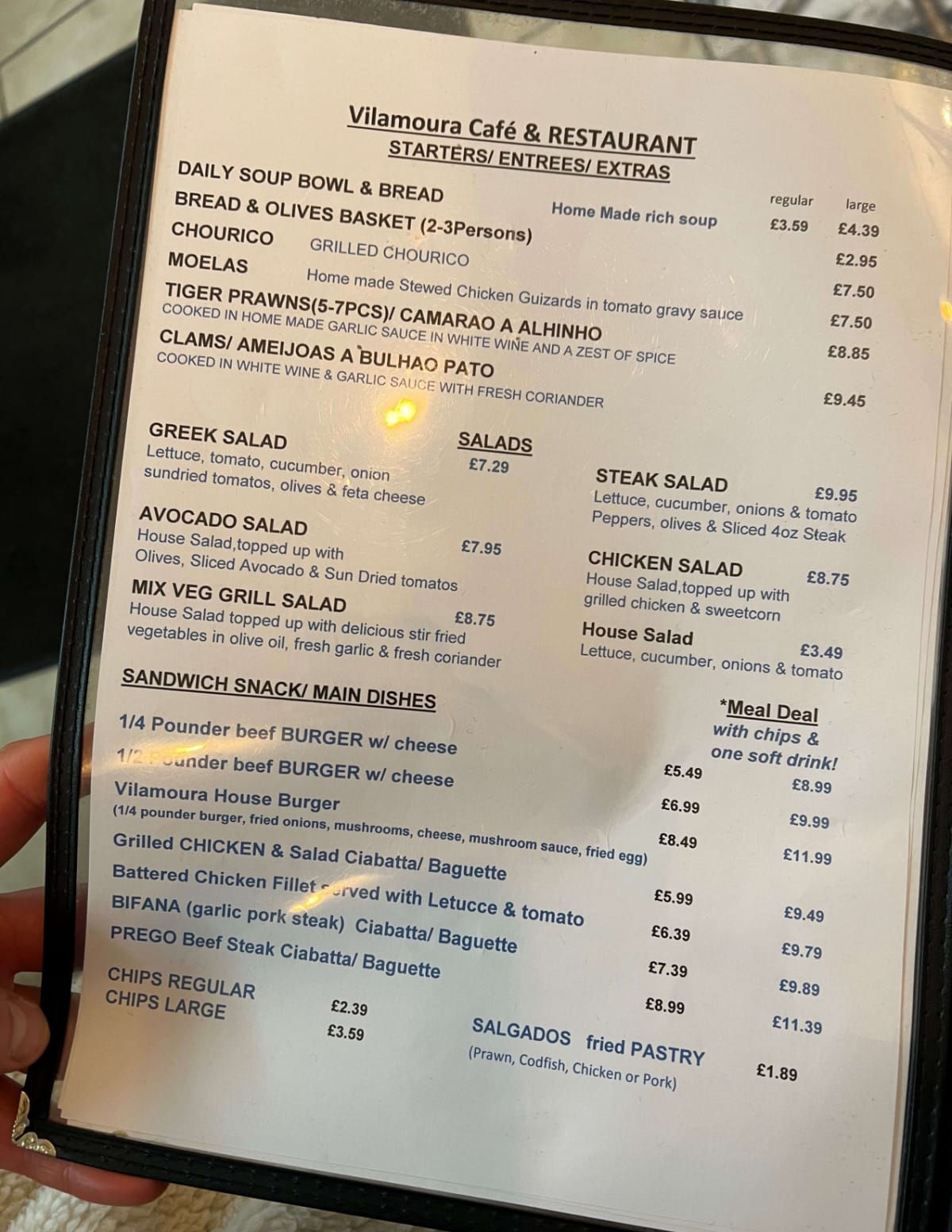 Carte et Menus 2024 Vilamoura à Londres TheFork