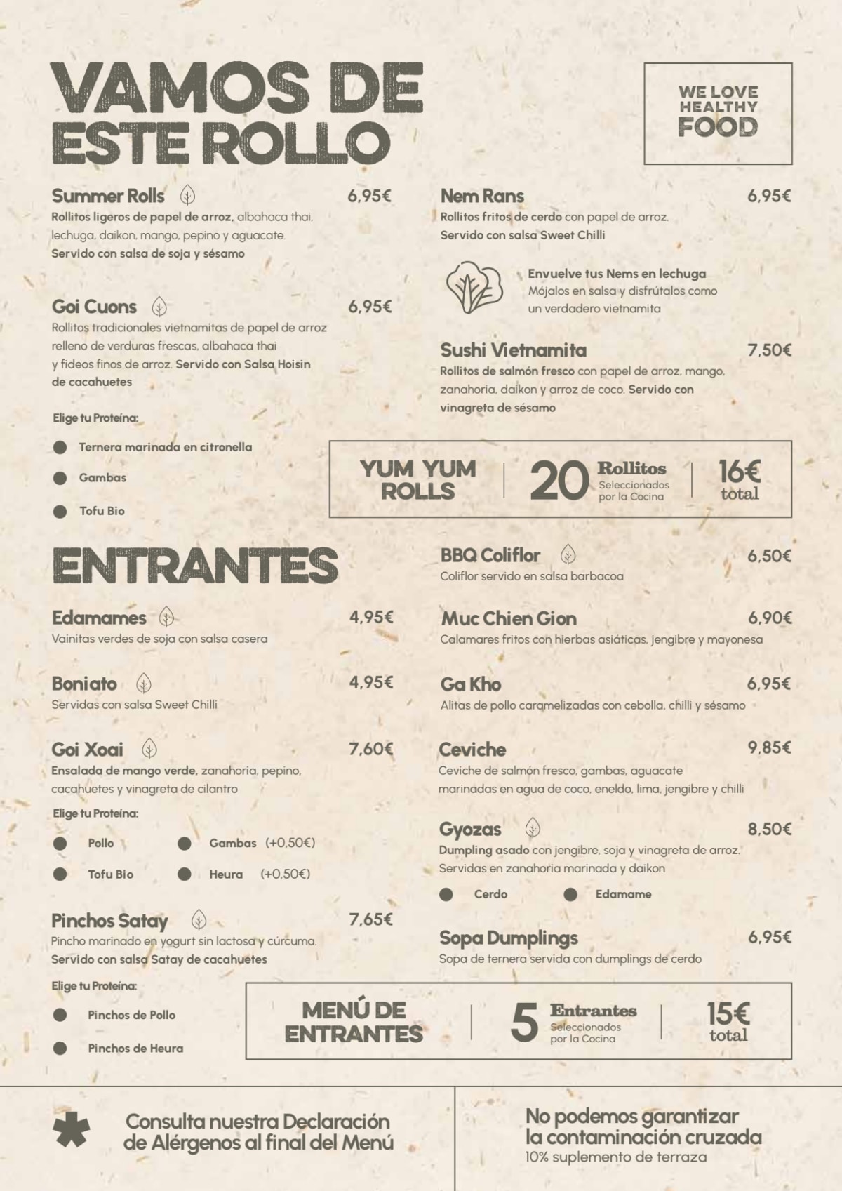 La Vietnamita - Born menu