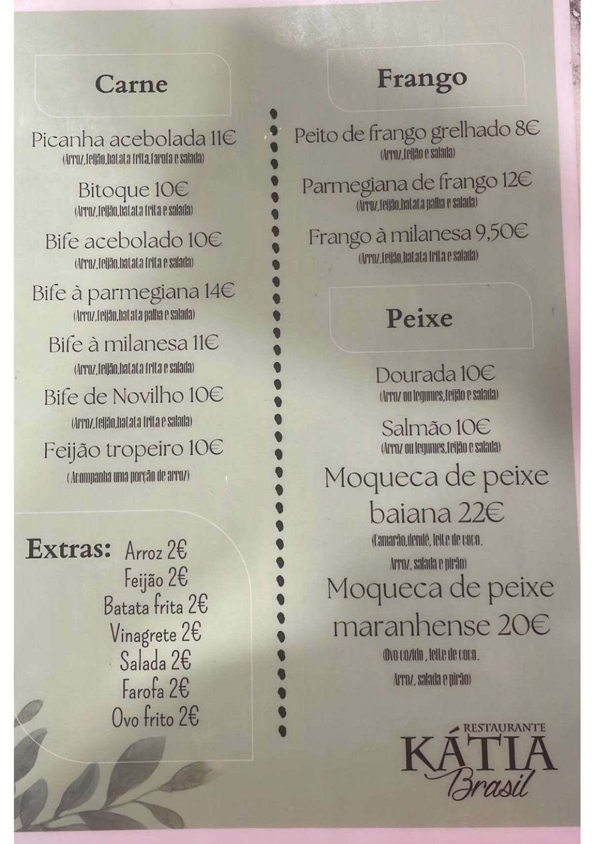 Menu 2024 Kátia Brasil in Lisbon TheFork