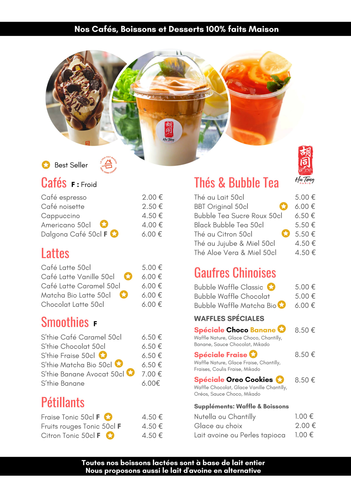 Hutong Paris menu