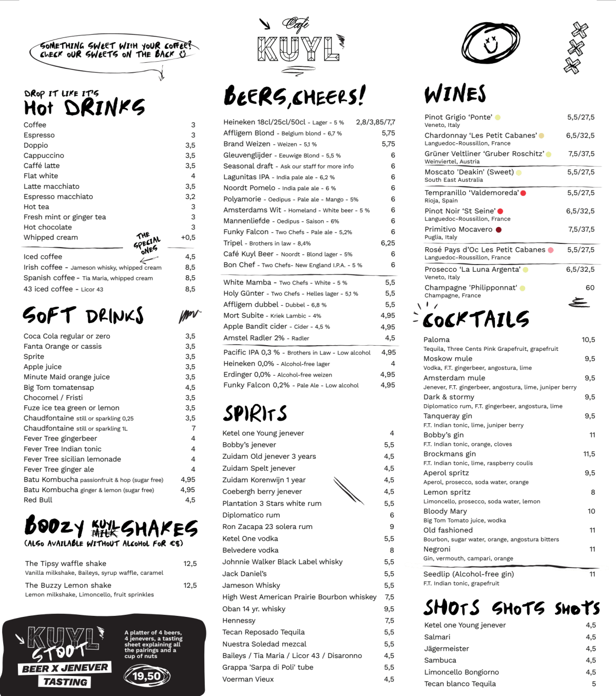 Café Kuyl menu