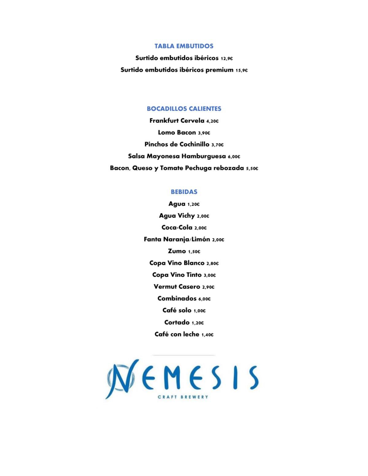 Nemesis menu