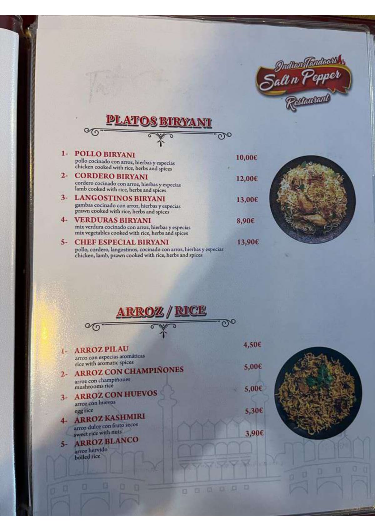 Menu 2024 Salt n' Pepper (Indian Tandoori ) in Sitges TheFork