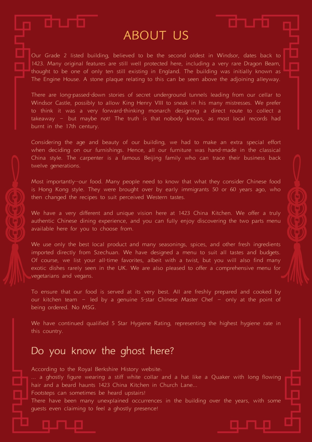 Menu 2024 1423 China Kitchen in Windsor TheFork