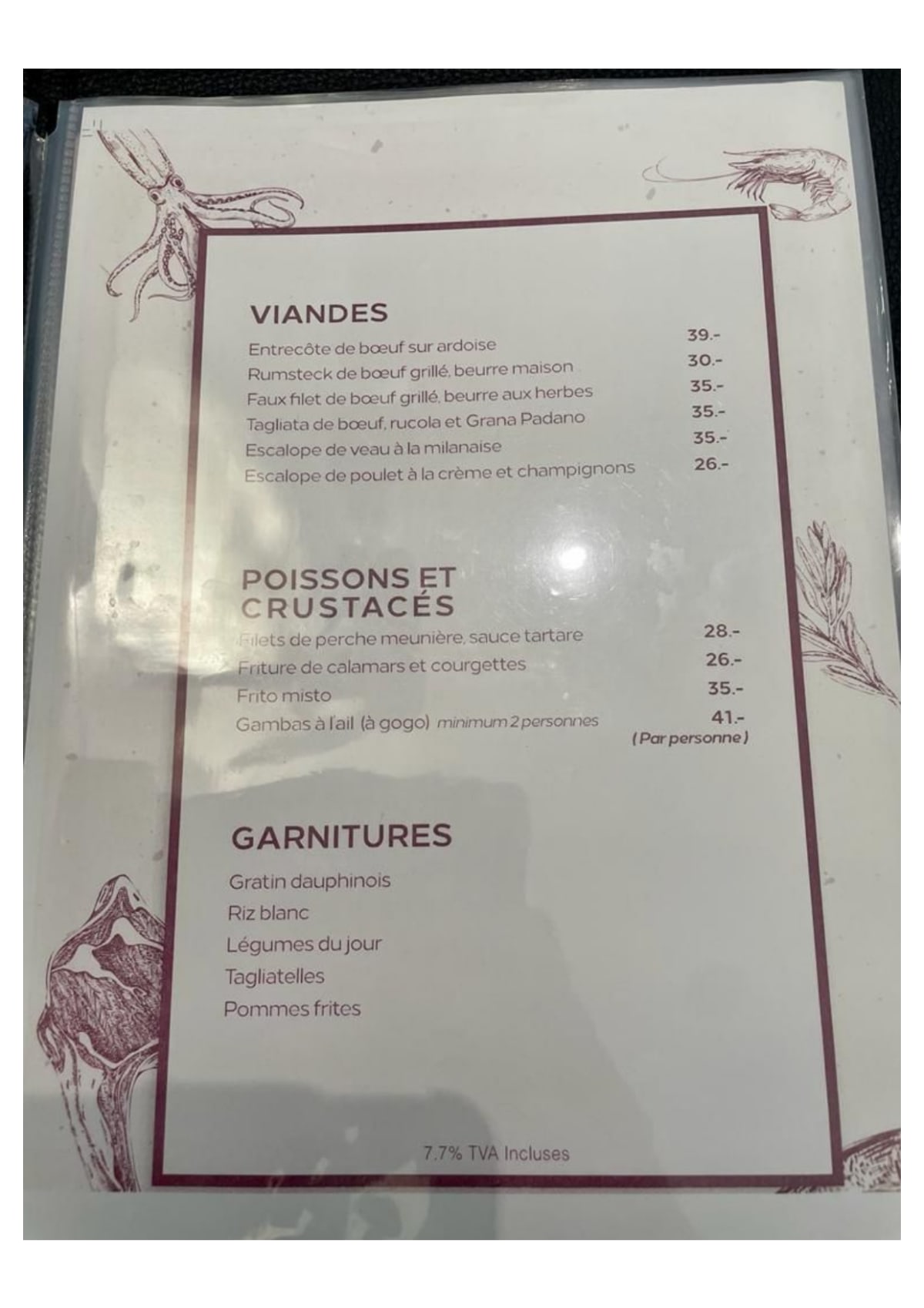 Café des Augustins menu