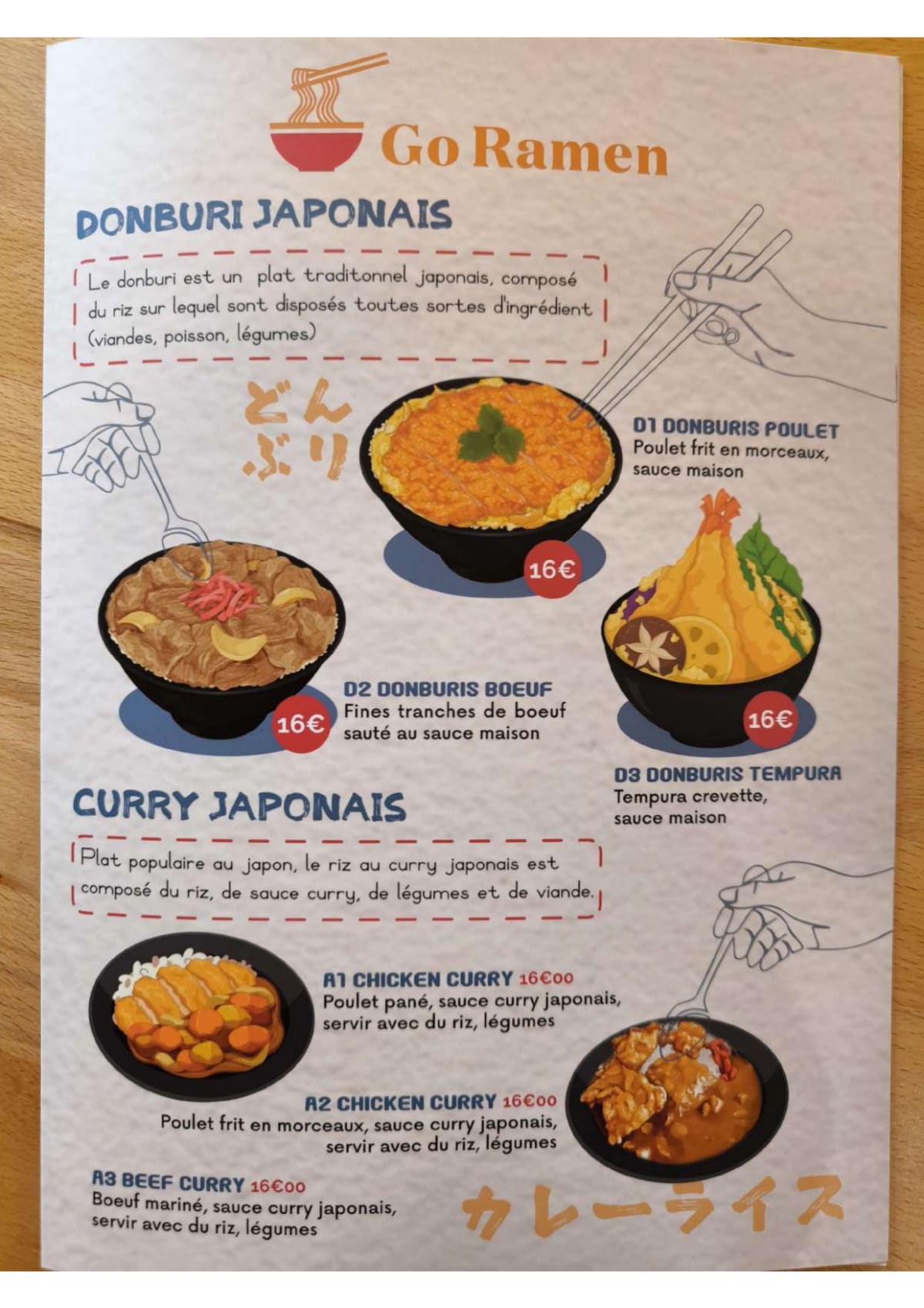 Goramen menu