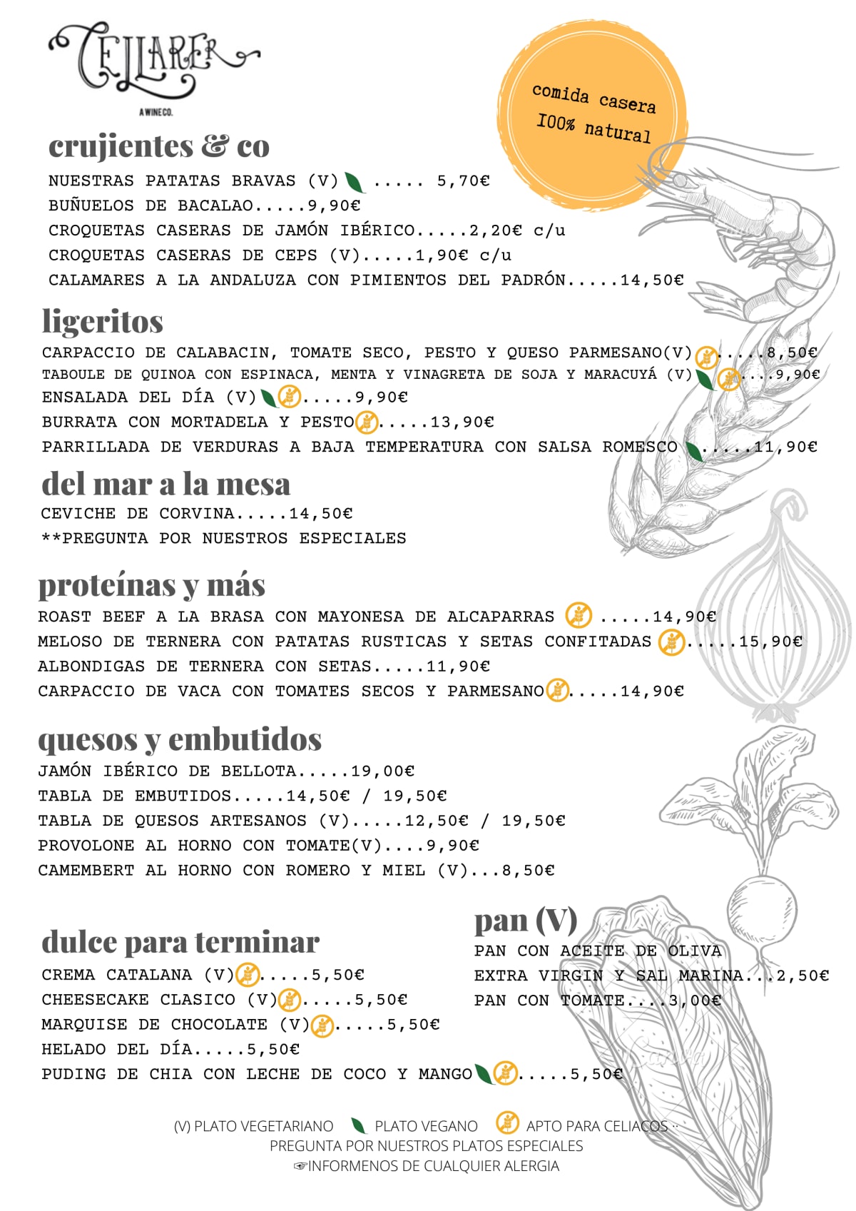 Menu 2024 Cellarer Wine Bar in Barcelona TheFork