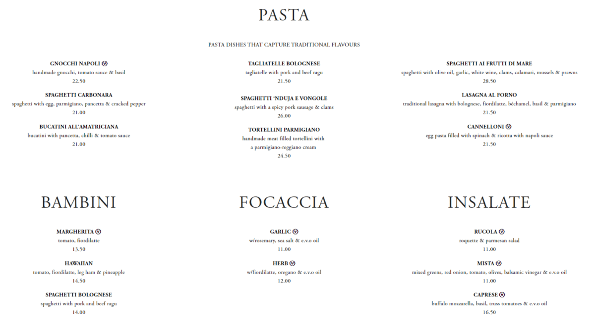 Carte et Menus 2024 Da Giuseppe à Bentleigh (VIC) TheFork