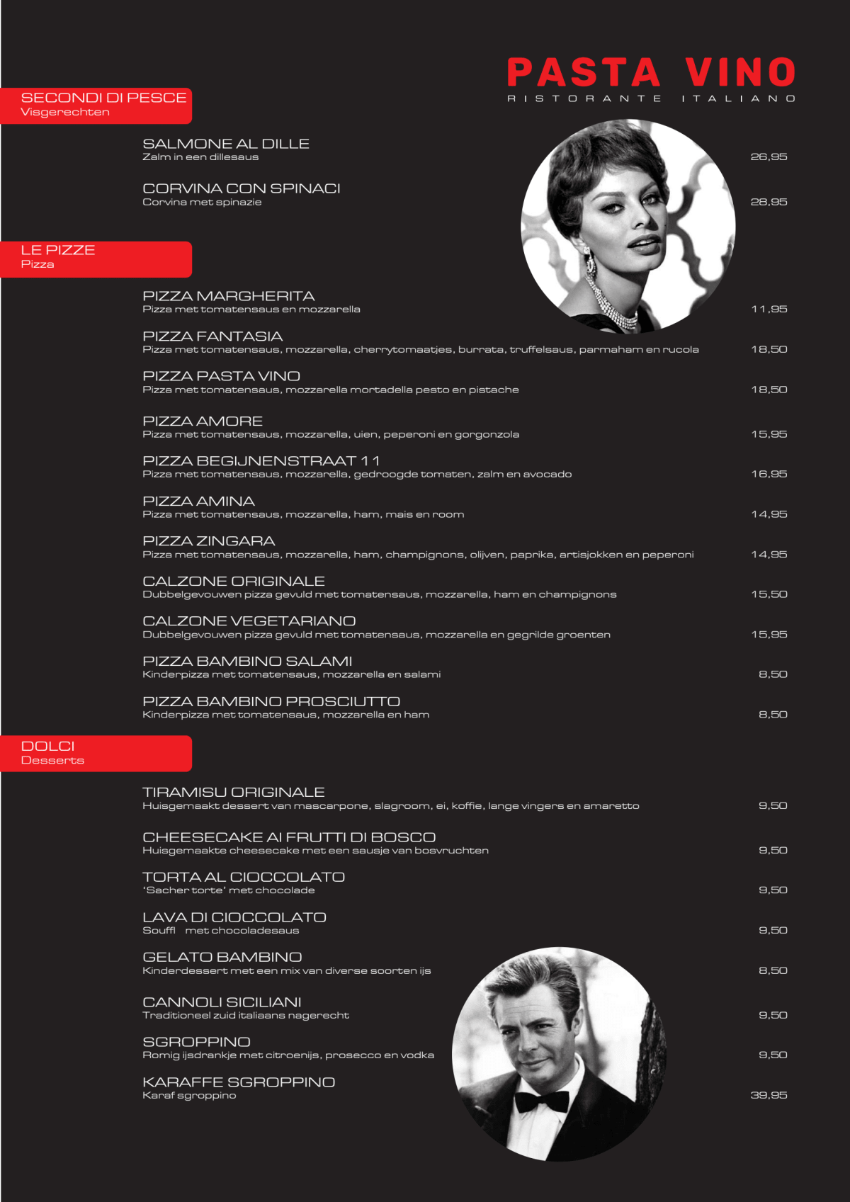 Carte et Menus 2024 Pasta Vino à Beverwijk TheFork