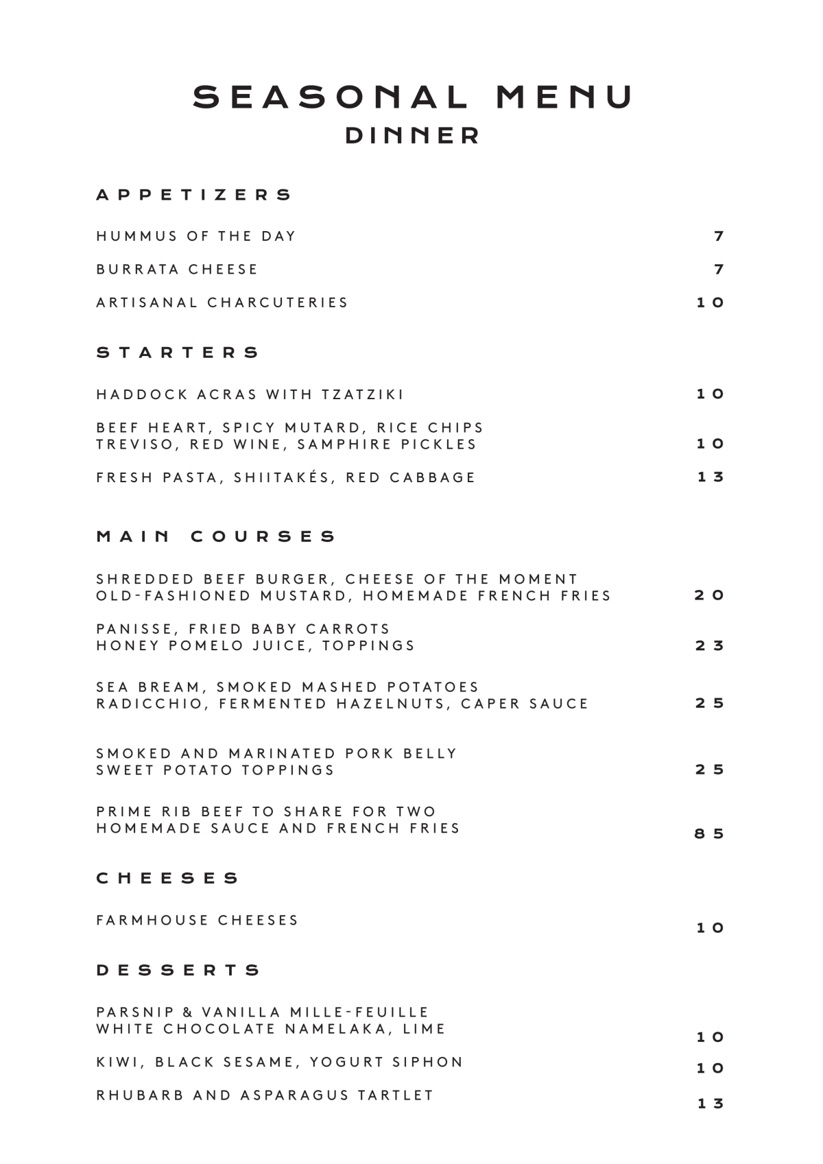 Achi menu