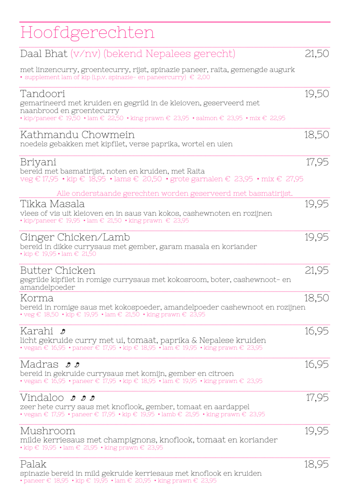 Carte et Menus 2024 Kathmandu Kitchen Beverwijk à Beverwijk TheFork