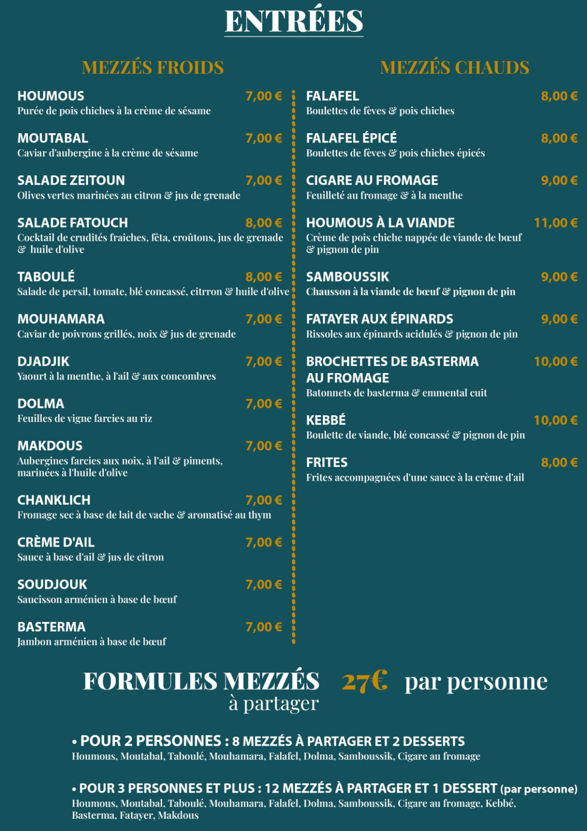 Carte et Menus 2024 La Mandoline à Mérignac TheFork