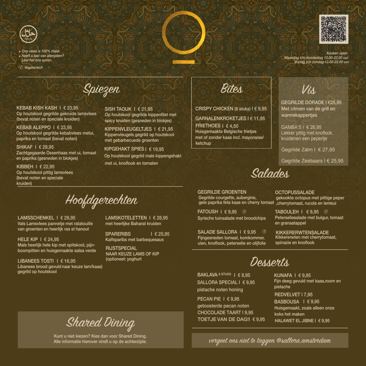 Sallora menu