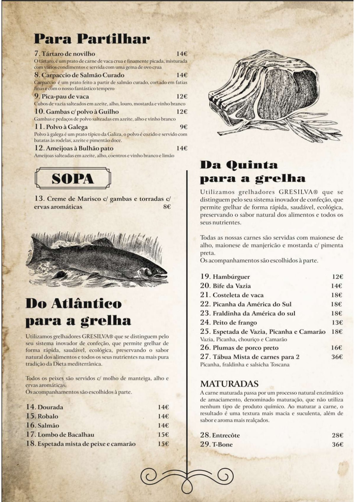 A Gaúcha – Grelhados e Companhia menu