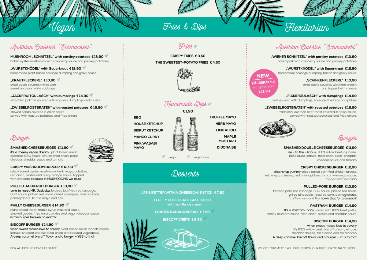 Menu 2024 Let‘s be Frank in Vienna TheFork