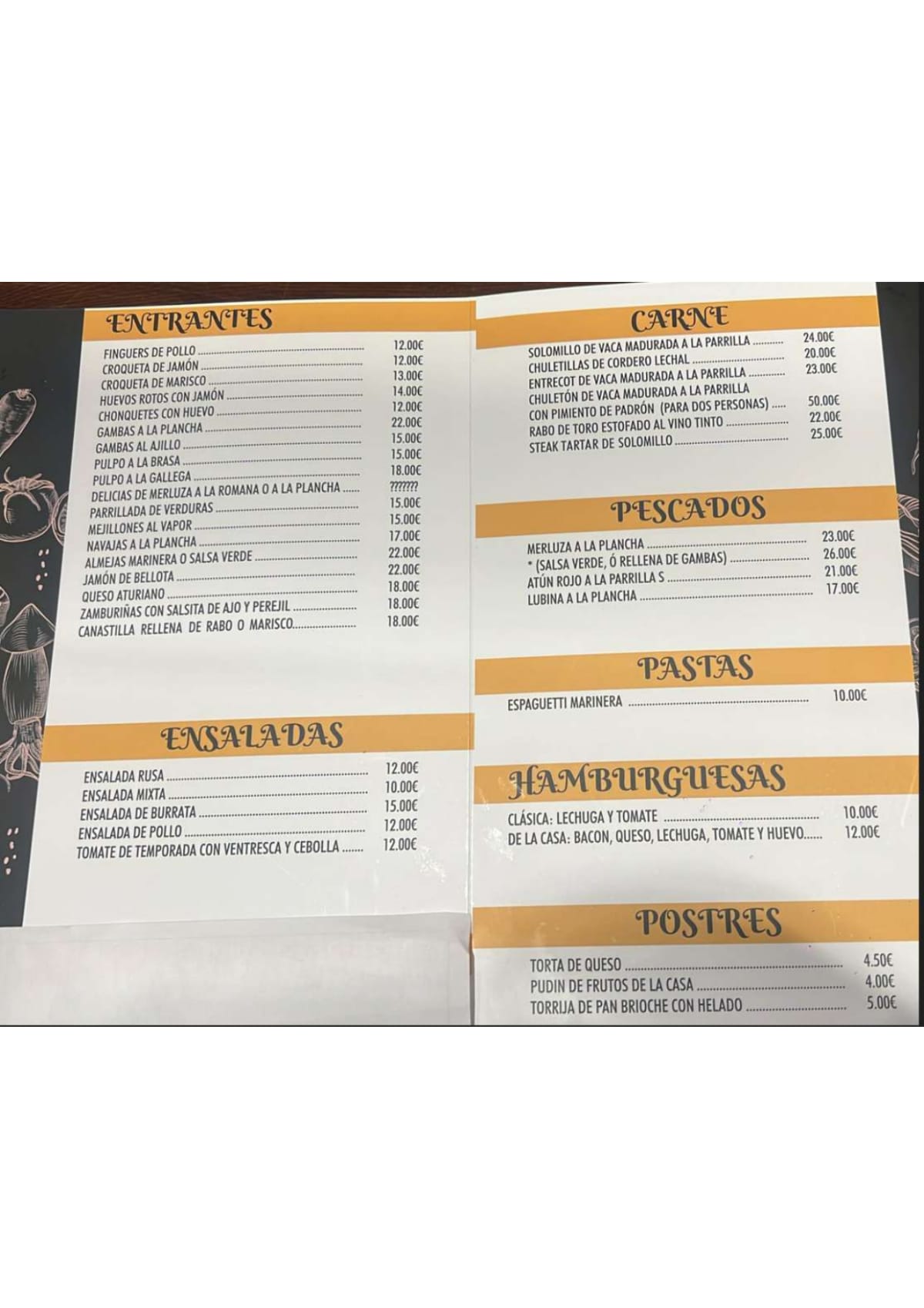 La casa de todos menu