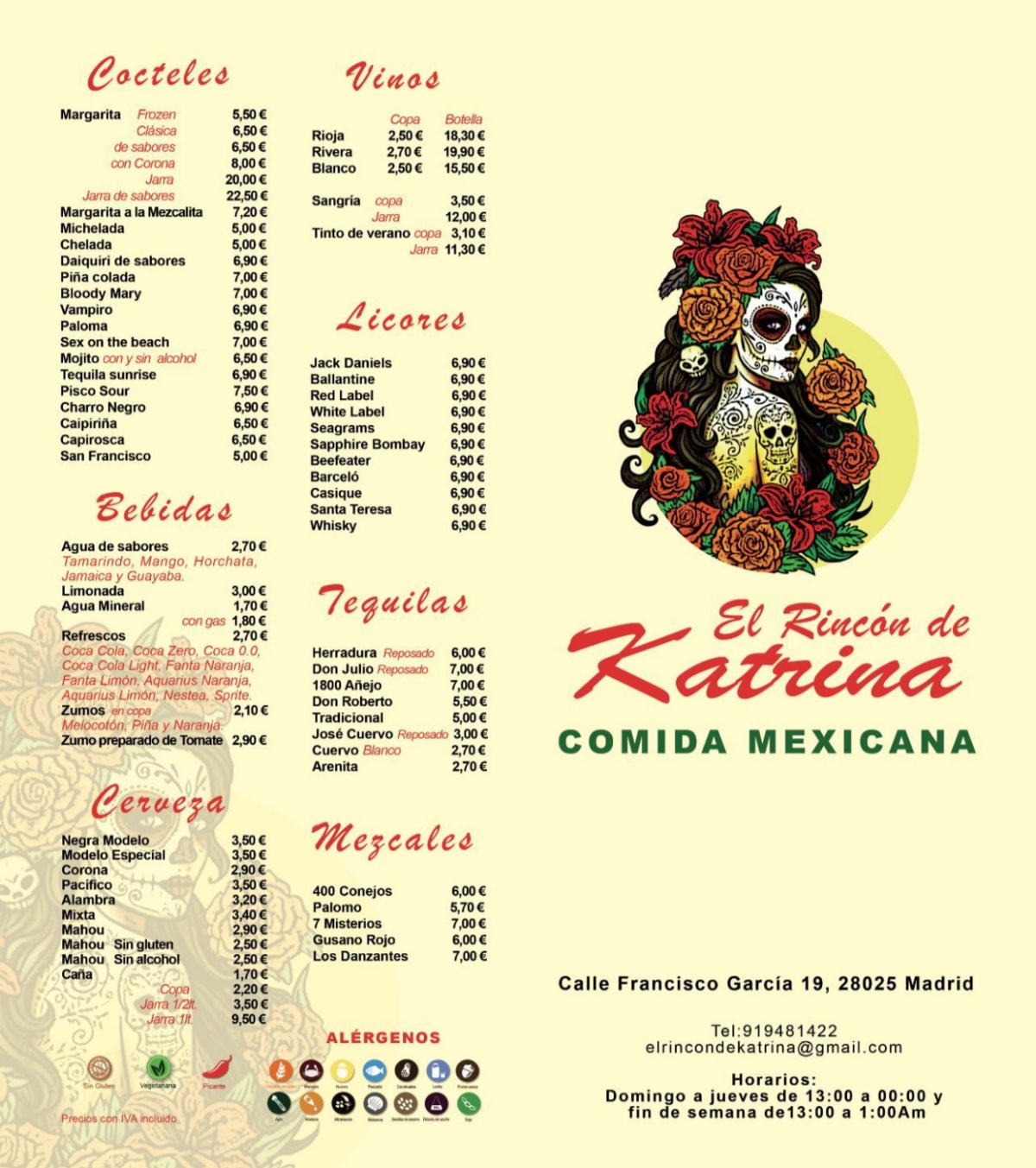 El Rincon de Katrina menu