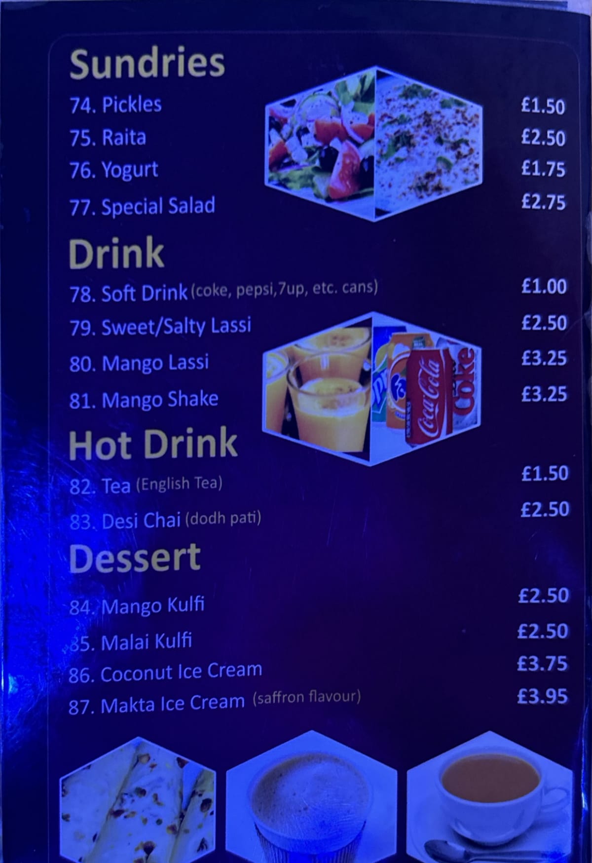 Menù completo e carta 2024 Shaheen Tandoori Restaurant a Londra TheFork