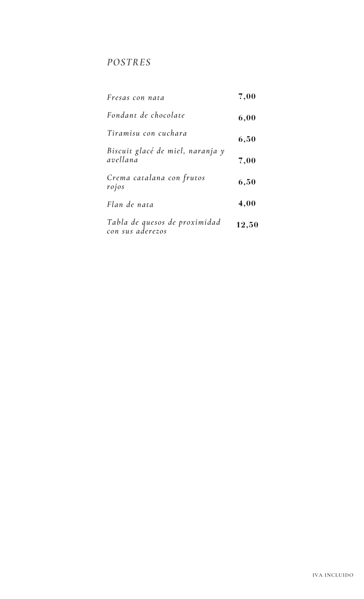 Lincoln 32 menu