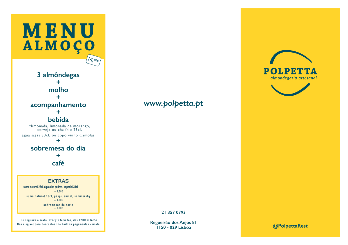 POLPETTA - Almondegaria Artesanal menu