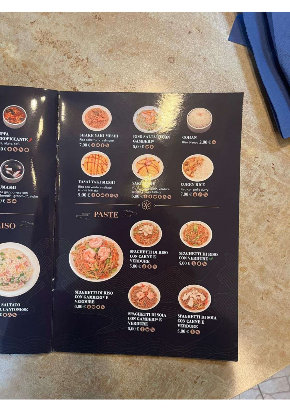 Ci Asian  menu