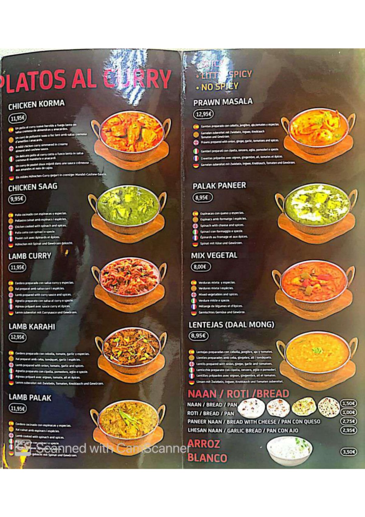 Indian Masala House menu