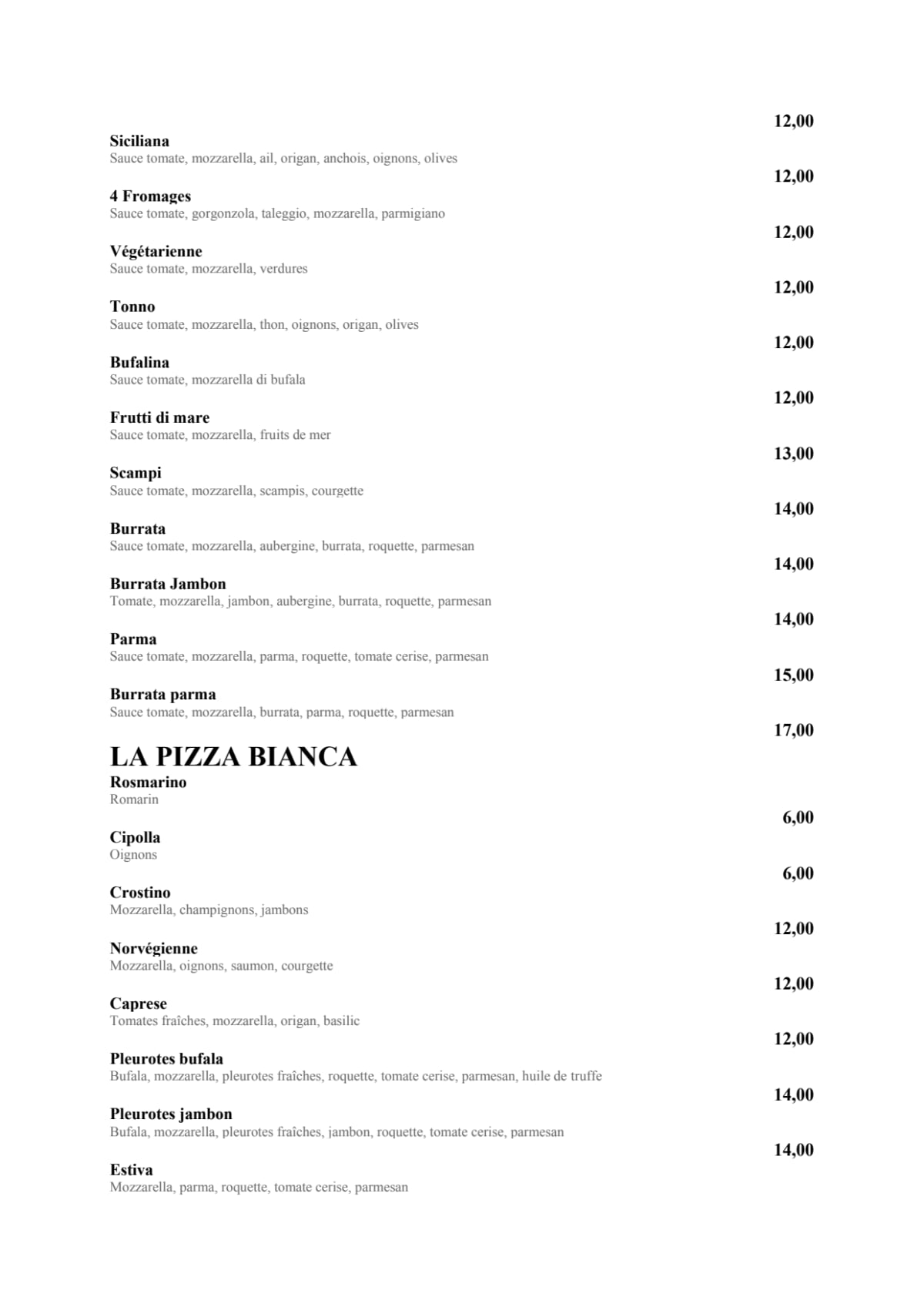 Mediterraneen menu