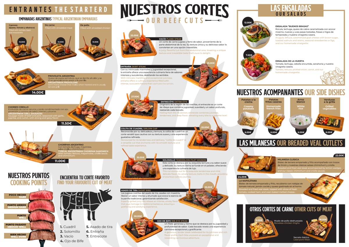 Buenos Brasas Grill menu